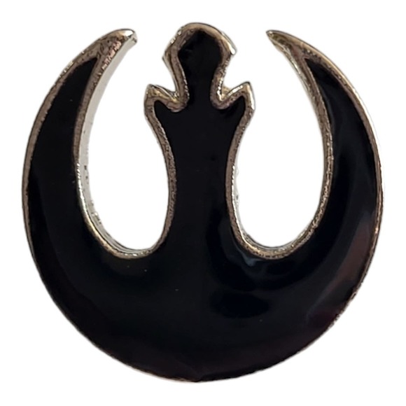 Black and Silver Resistance Symbol Star Wars Clutch Pin - Picture 1 of 4